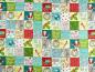 Preview: Patchworkstoff Windham Fabrics Quadrate mit weihnachtlichen Motiven